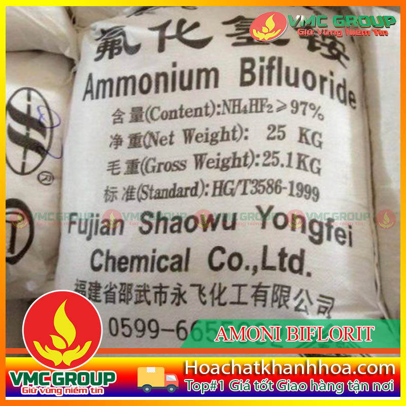 HÓA CHẤT LÀM MỜ KÍNH- AMONI BIFLORIT- NH4HF2 HÓA CHẤT LÀM MỜ KÍNH- AMONI BIFLORIT- NH4HF2 BAO 25KG