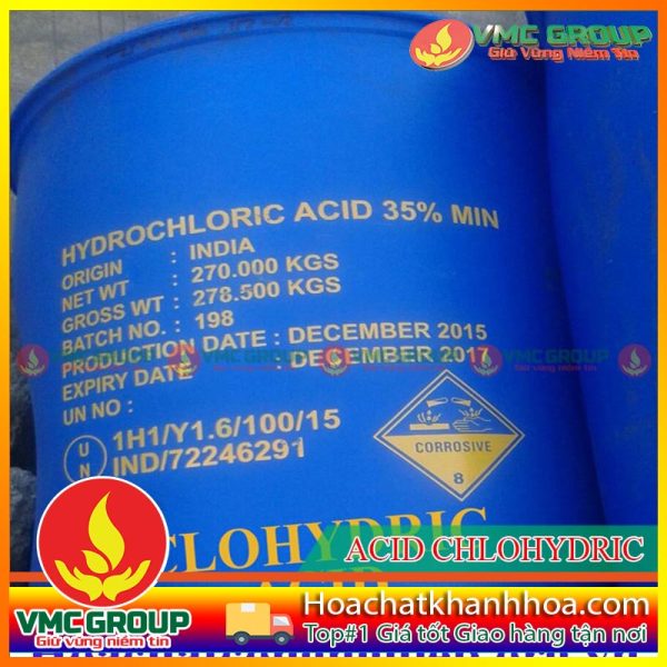 AXIT CLOHIDRIC HCl 35% 270KG INDIA