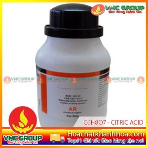 C6H8O7 - CITRIC ACID MONOHYDRATE LỌ 500ML TRUNG QUỐC