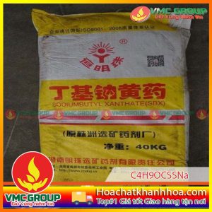 SODIUM BUTYL XANTHATE (SBX) - C4H9OCSSNa BAO 40KG TRUNG QUỐC