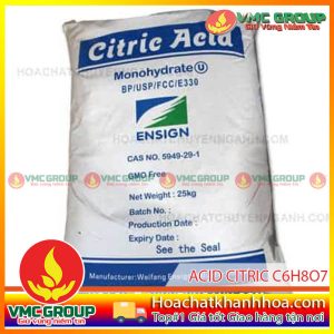ACID CITRIC - C6H8O7 BAO 25KG TRUNG QUỐC DẠNG HẠT